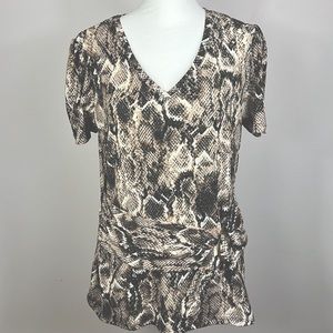 Ava James snakeskin print with wrap side buckle size medium NWT
